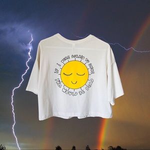 If I were afraid to shine y’all would be dead crop top